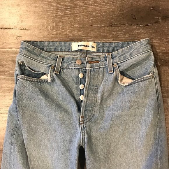 Reformation baggy straight leg with pleat - Picture 2 of 5